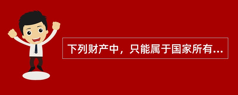 下列财产中，只能属于国家所有权客体范围的是（）。