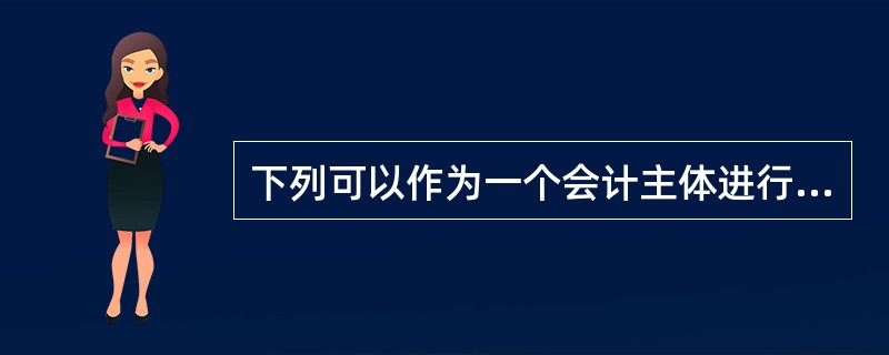 下列可以作为一个会计主体进行会计核算的有（  ）。