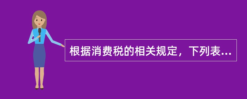 根据消费税的相关规定，下列表述中不正确的是（　）。