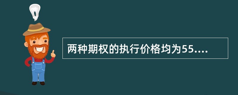 两种期权的执行价格均为55.5元，6个月后到期，若无风险年利率为10％，股票的现行价格为63元，看涨期权的价格为12.75元，则看跌期权的价格为（）元。