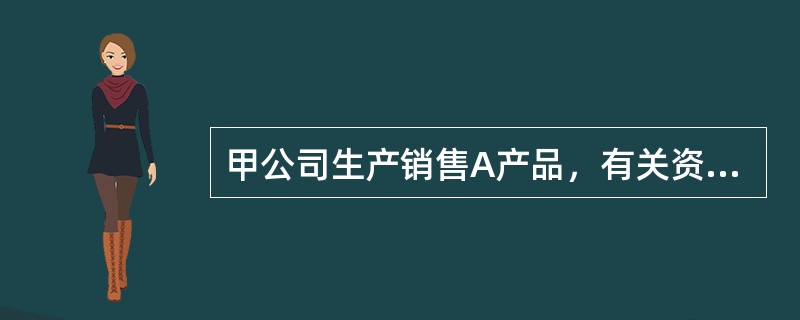 甲公司生产销售A产品，有关资料如下：<br />资料一：公司2019年12月31日资产负债表（单位：万元）如下。<br /><img border="0&quo