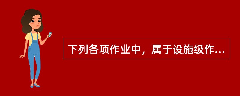 下列各项作业中，属于设施级作业的有（　）。