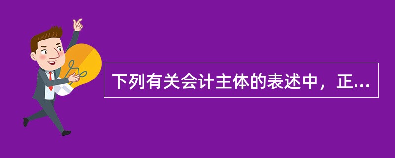 下列有关会计主体的表述中，正确的是（　　）。