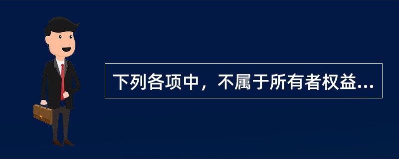 下列各项中，不属于所有者权益的是（）。