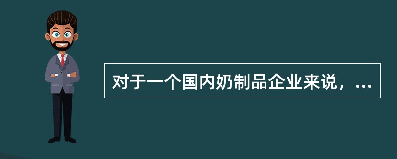 对于一个国内奶制品企业来说，下列各项属于该企业机会的是（　　）。</p>