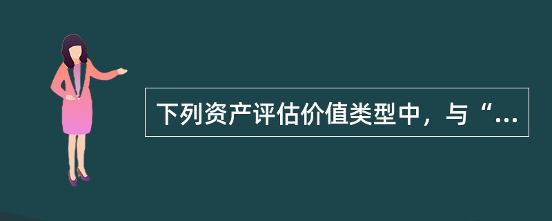 下列资产评估价值类型中，与“退出价格”相匹配的价值类型是（）。