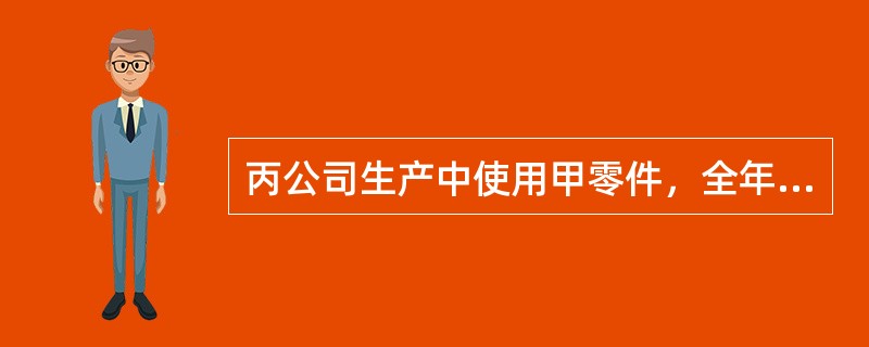 丙公司生产中使用甲零件，全年共需耗用14400件，该零件既可自行制造也可外购取<br />得。<br />如果自制，单位制造成本为10元，每次生产准备成本34.375元，每日生