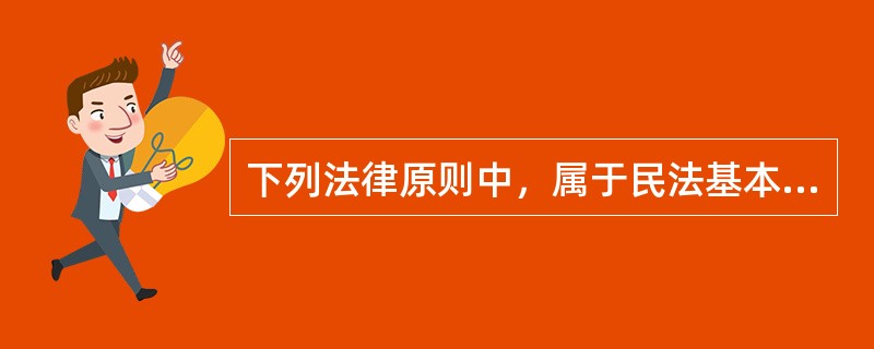 下列法律原则中，属于民法基本原则的是（）。