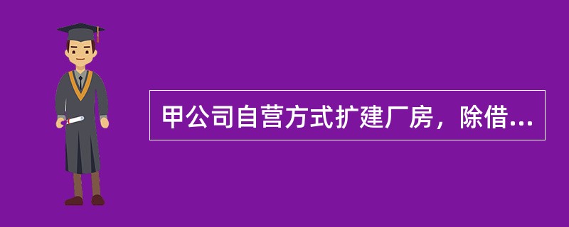 甲公司自营方式扩建厂房，除借入专门借款外，另有两笔其他借款，一笔是2018年1月1日借入的长期借款4000万元，期限5年，年利率为10%；另一笔是2018年1月1日借入长期借款2000万元，期限3年，