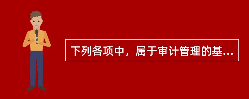 下列各项中，属于审计管理的基础工作包括的内容有：