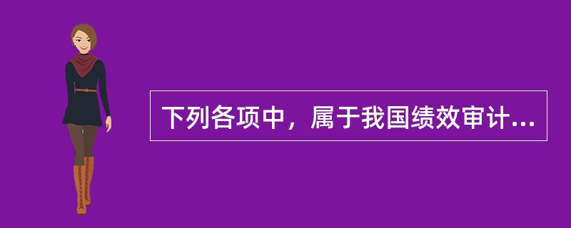 下列各项中，属于我国绩效审计报告的内容的有（　）。