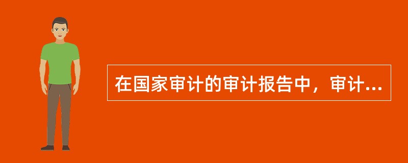 在国家审计的审计报告中，审计组的审计报告和审计机关的审计报告的差异有（　）。