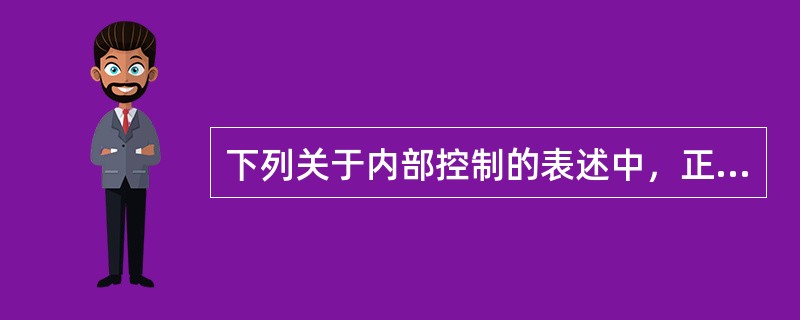 下列关于内部控制的表述中，正确的有（　）。