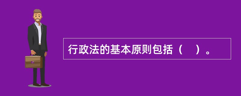 行政法的基本原则包括（　）。