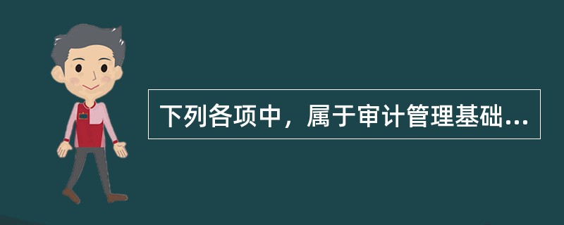 下列各项中，属于审计管理基础工作的有（　）。