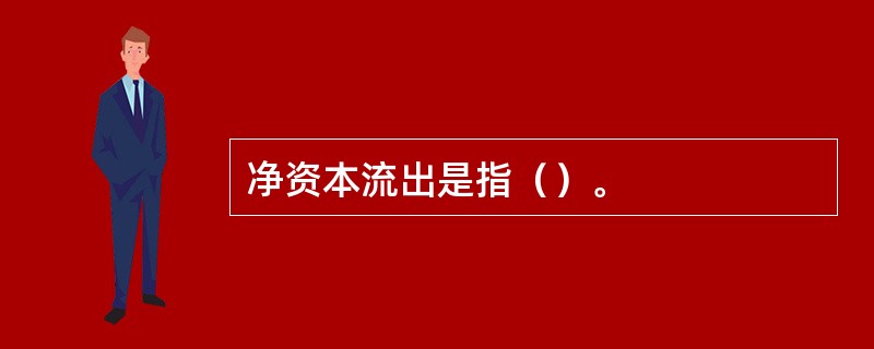 净资本流出是指（）。