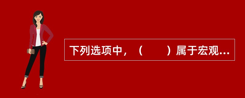 下列选项中，（　　）属于宏观经济政策的目标。