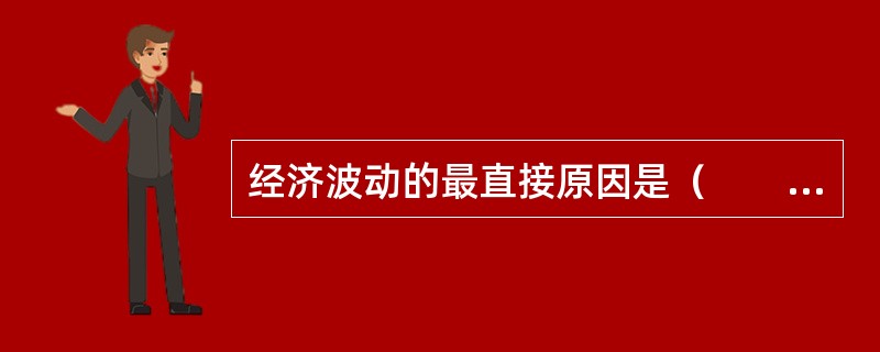 经济波动的最直接原因是（　　）。[2010、2009、2005年真题]