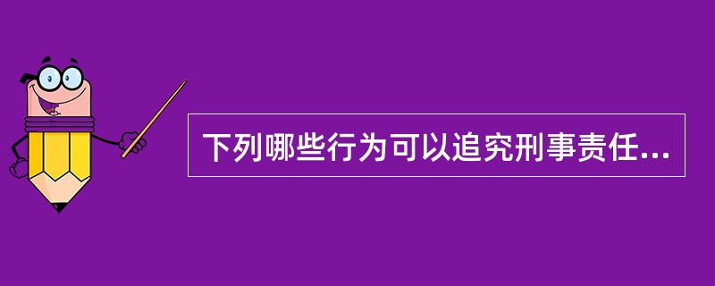 下列哪些行为可以追究刑事责任？（　　）