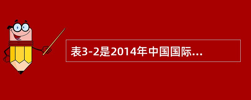 表3-2是2014年中国国际收支平衡表（简表），请根据该表数据回答以下有关问题。[2015年中级真题]<br />表3-2　2014年中国国际收支平衡表（单位：亿元）<br />