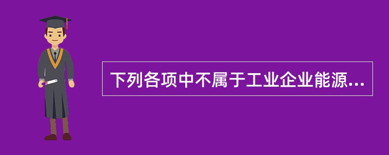 下列各项中不属于工业企业能源消费量范围的是（）。