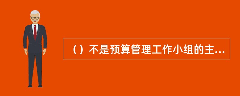（）不是预算管理工作小组的主要职责。