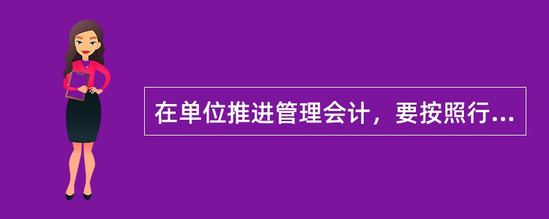 在单位推进管理会计，要按照行业标杆，迅速推进。（）