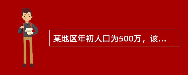 某地区年初人口为500万，该年迁入口5万，年末人口为510万，则该年该地区迁入率为（　　）。