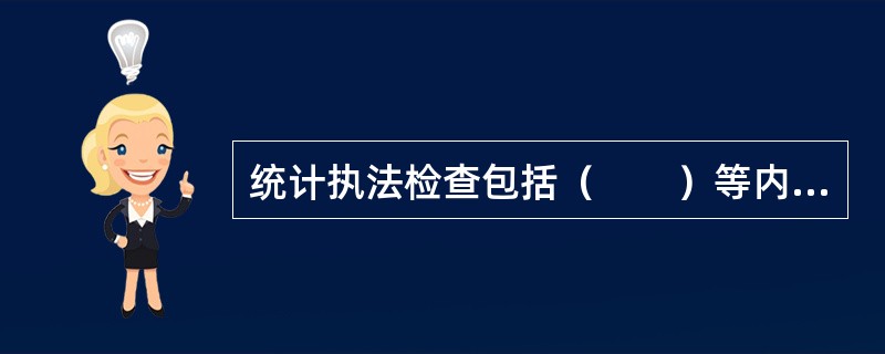 统计执法检查包括（　　）等内容。