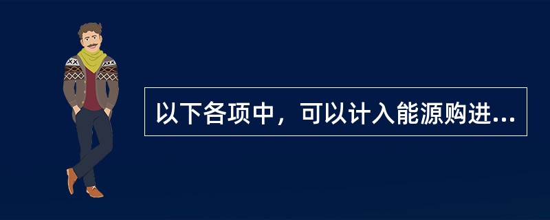 以下各项中，可以计入能源购进量的是（）。