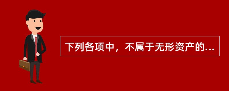 下列各项中，不属于无形资产的是（）。