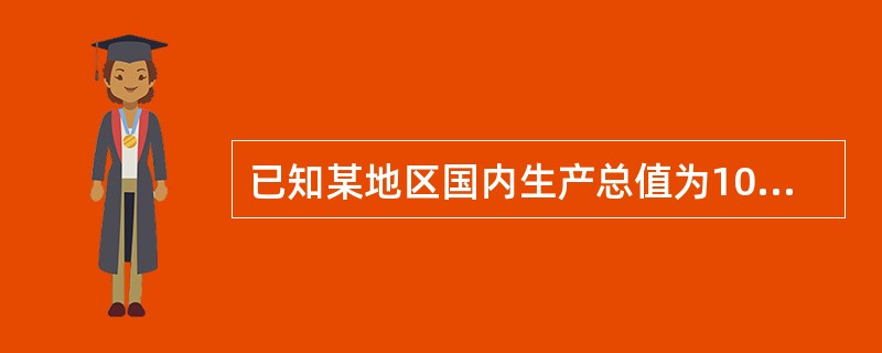 已知某地区国内生产总值为1000亿元，总产出为1500亿元，其中固定资产折旧为l00亿元，则该地区中间投入为（　　）。