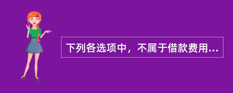 下列各选项中，不属于借款费用所包含内容的是（　）。