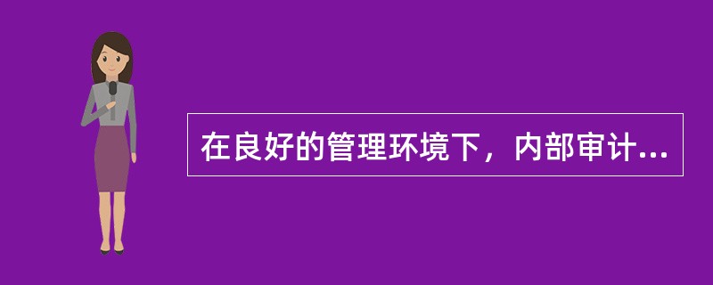 在良好的管理环境下，内部审计部门将：