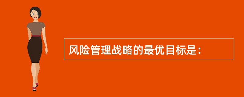 风险管理战略的最优目标是：