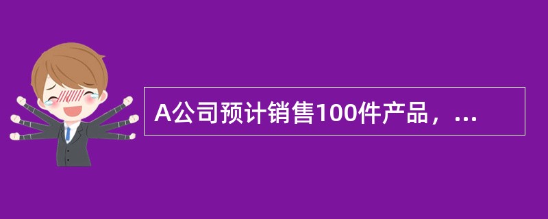 A公司预计销售100件产品，单位售价为100，边际贡献率为60%，总固定成本为$2,000；现公司销售80件，则公司的营业利润为多少？