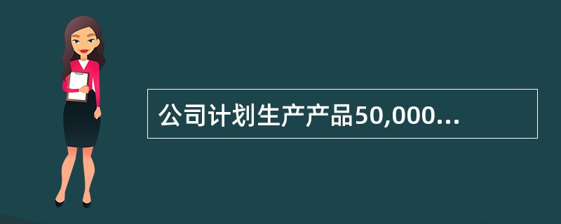 公司计划生产产品50,000件，预计间接制造费用＄500,000，一个产品预计花费两个机器工时。实际发生间接制造费用＄505,000，生产了49,000件产品，花了99,000个机器工时。间接制造费用