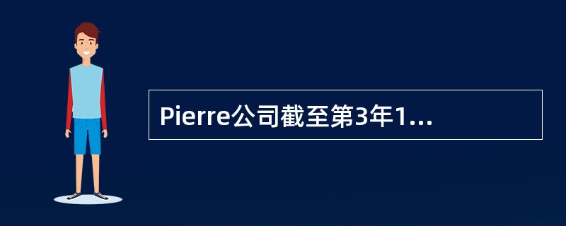 Pierre公司截至第3年12月31日有以下的交易：<br />出售了一辆净账面价值为＄5,000的运输车，获得现金＄6,000，报告利得＄1,000。<br />支付债券持有