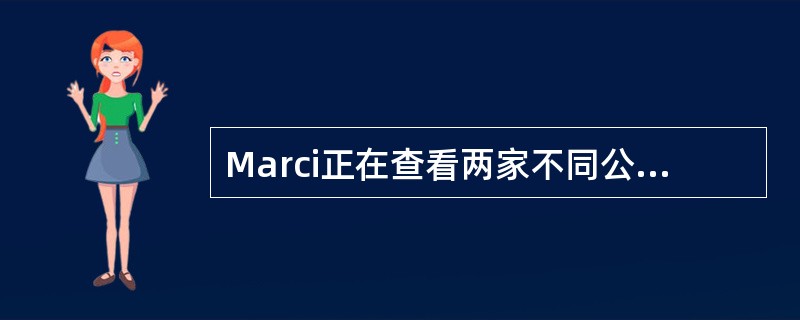 Marci正在查看两家不同公司的利润和收入信息。一家公司使用后进先出法，另一家使用先进先出法。物价在上涨。关于这两家公司，Marci最可能注意到的是什么？