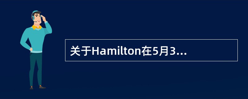 关于Hamilton在5月31日结束的财年的普通股的信息如下<br /><img border="0" style="width: 406px; hei