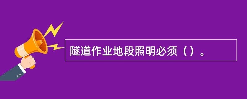 隧道作业地段照明必须（）。