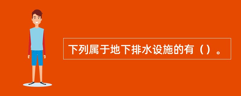 下列属于地下排水设施的有（）。