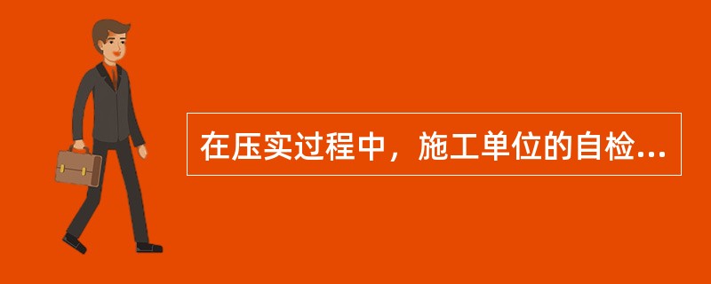 在压实过程中，施工单位的自检人员应经常检测压实度是否合格，其检测频率为（）。