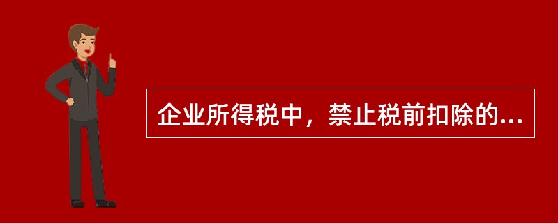 企业所得税中，禁止税前扣除的项目包括（）。