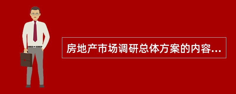 房地产市场调研总体方案的内容包括（）。