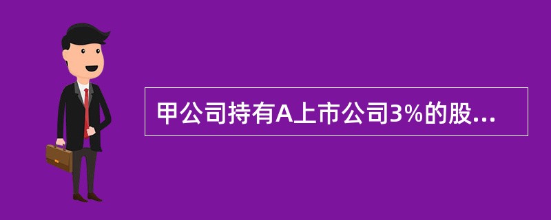 甲公司持有A上市公司3%的股份，乙公司持有A上市公司1%的股份，甲公司持有乙公司55%的股份；12月份，乙公司通过证券交易系统购入A上市公司1%的股份。根据规定，下列各项中正确的有（）。