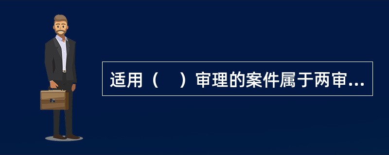 适用（　）审理的案件属于两审终审制。