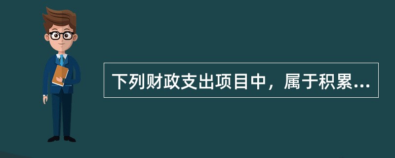 下列财政支出项目中，属于积累性支出的是（）。