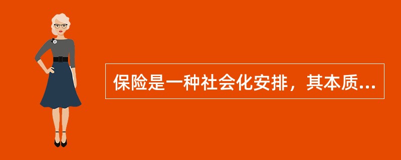 保险是一种社会化安排，其本质是一种（）行为。