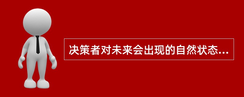 决策者对未来会出现的自然状态不能完全把握，但自然状态出现的概率是可以知道的。这种条件下应采用的决策类型为（）。